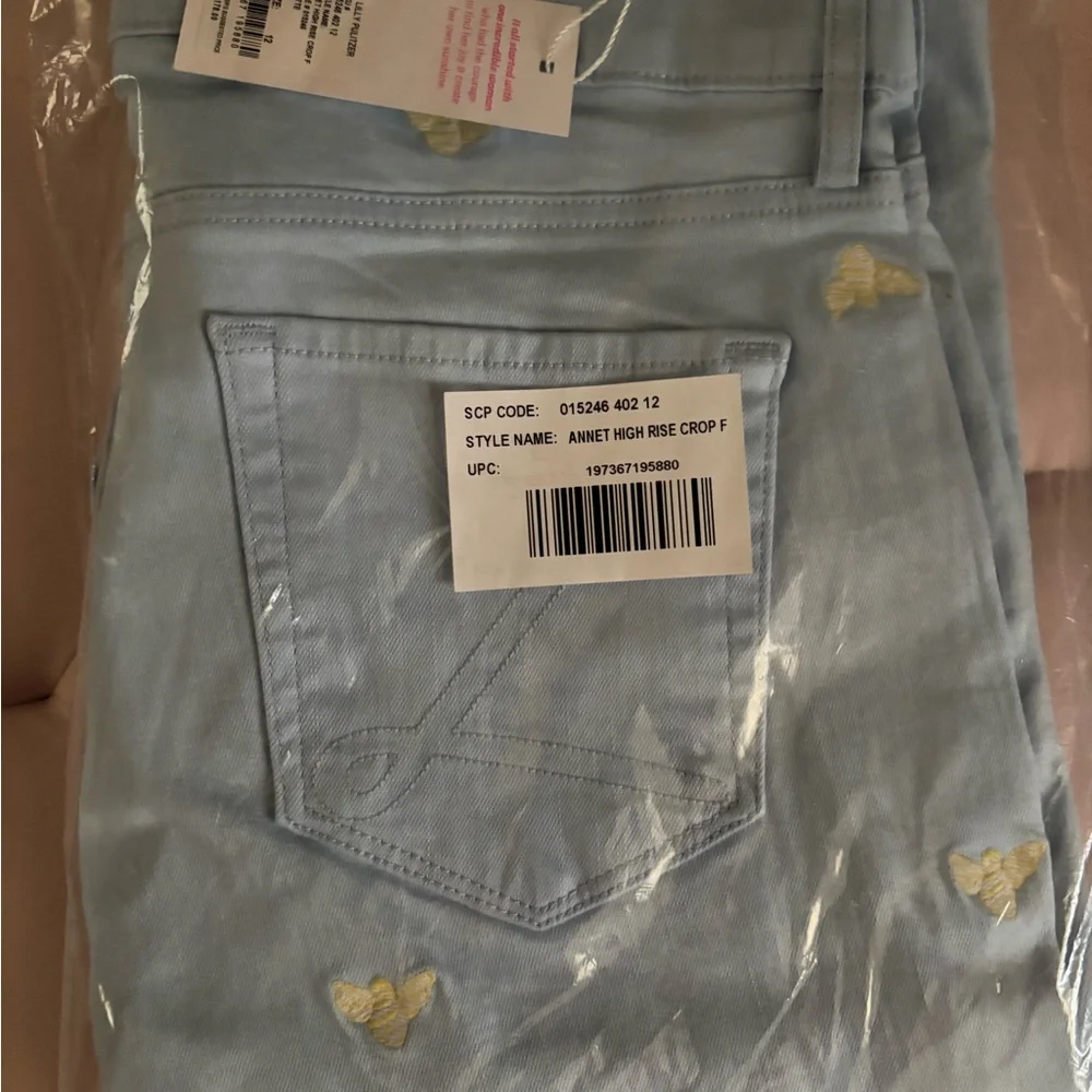 Lilly Pulitzer Annet High Rise Crop Jeans size 12 - Picture 3 of 4